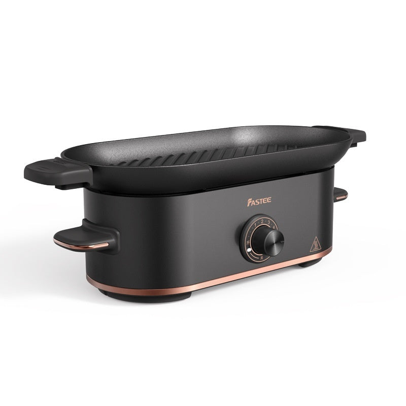 Household Electric Grill Plate – Portable BBQ, Non-Smoke, 450W