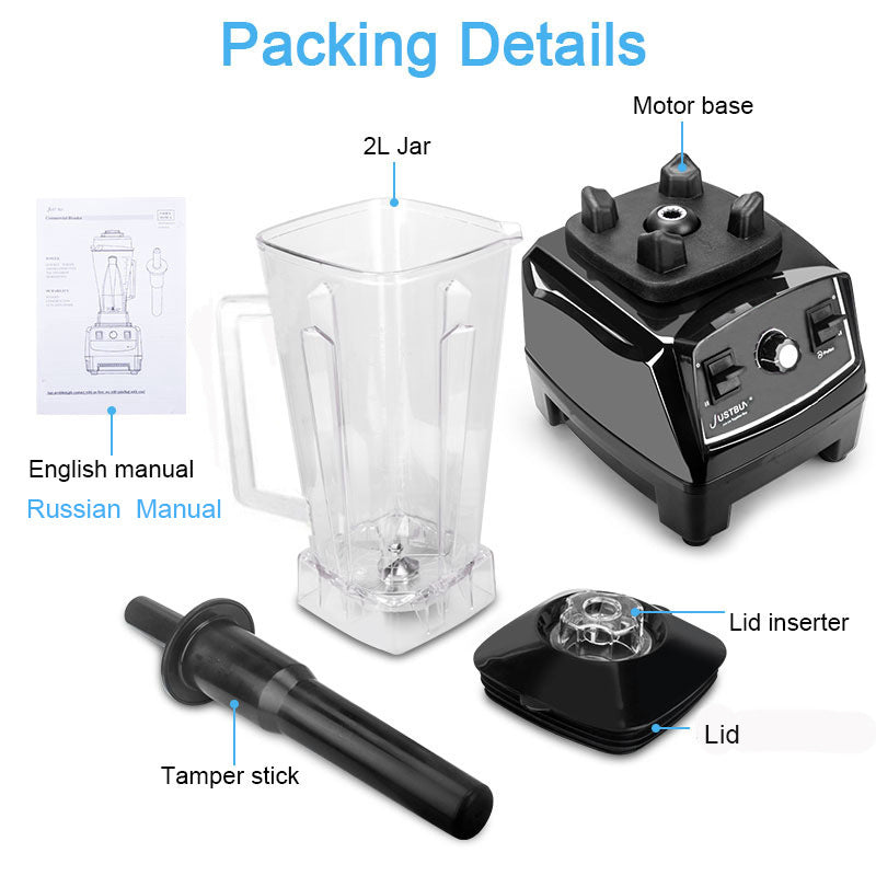 High-Speed Blender – 2L, 2200W, 43,000 RPM, 3-Speed Control