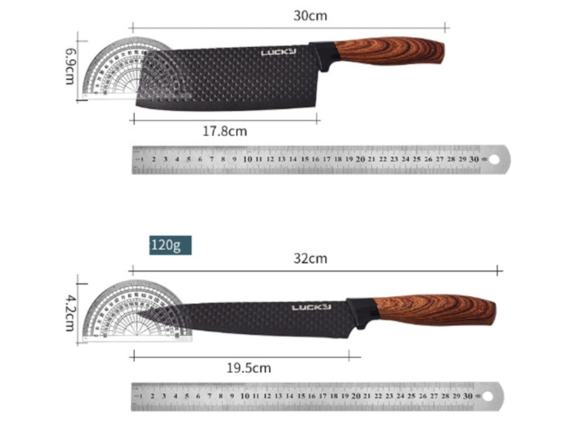 6-Piece Diamond Pattern Kitchen Knife Set – Non-Stick Coating