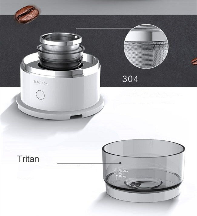 Compact Smart Coffee Machine – Travel-Friendly, Battery Operated