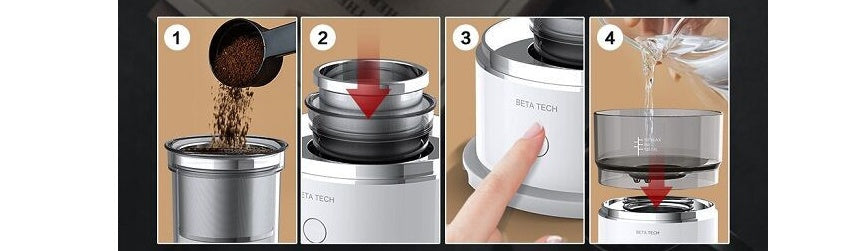 Compact Smart Coffee Machine – Travel-Friendly, Battery Operated