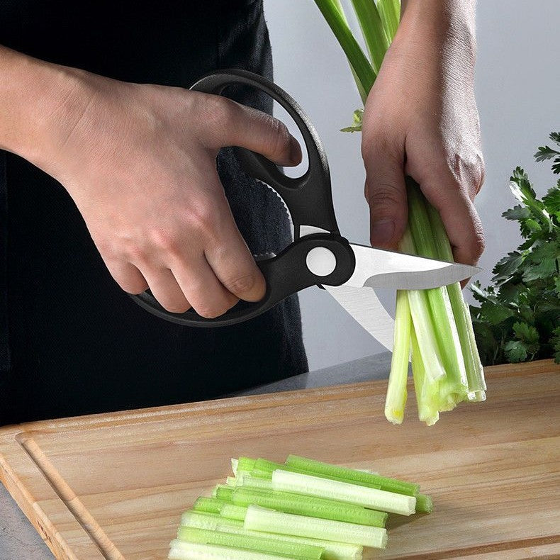 7-Piece Stainless Steel Kitchen Knife Set with Acrylic Holder – Household Kitchenware Supplies