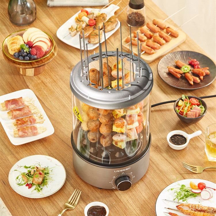 Electric BBQ Grill – 220V Automatic Rotation, Compact Design
