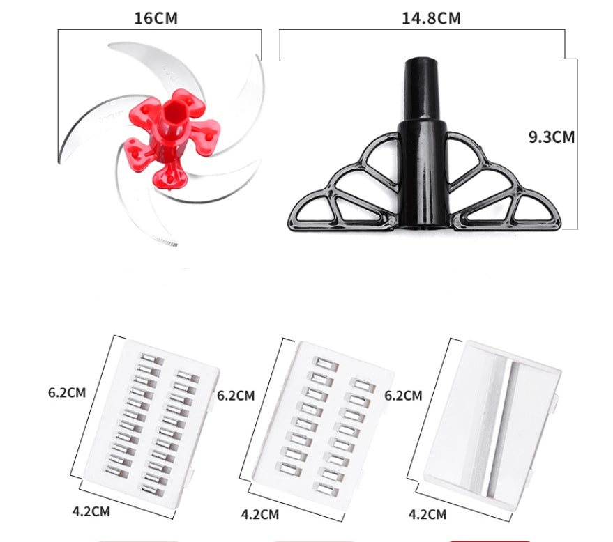 Multi-Function Meat Grinder & Vegetable Cutter – 2.5L Stainless Steel