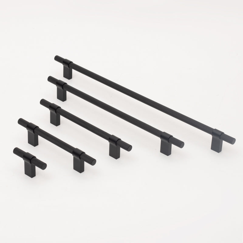 Atelier Knurled T-bar Pull Aged Black Preorder