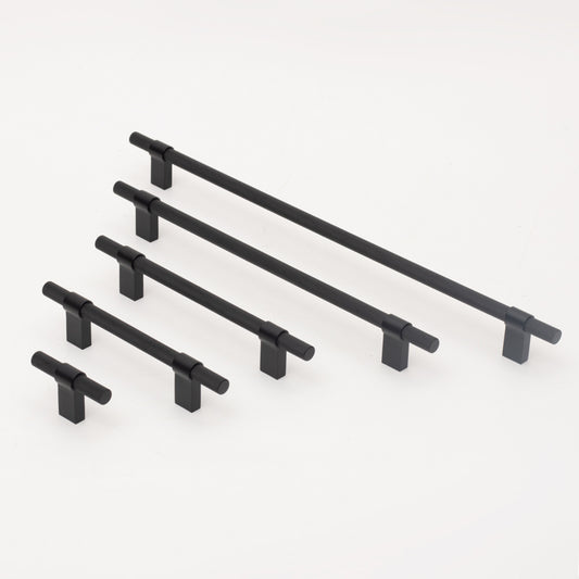 Atelier Knurled T-bar Pull Aged Black Preorder