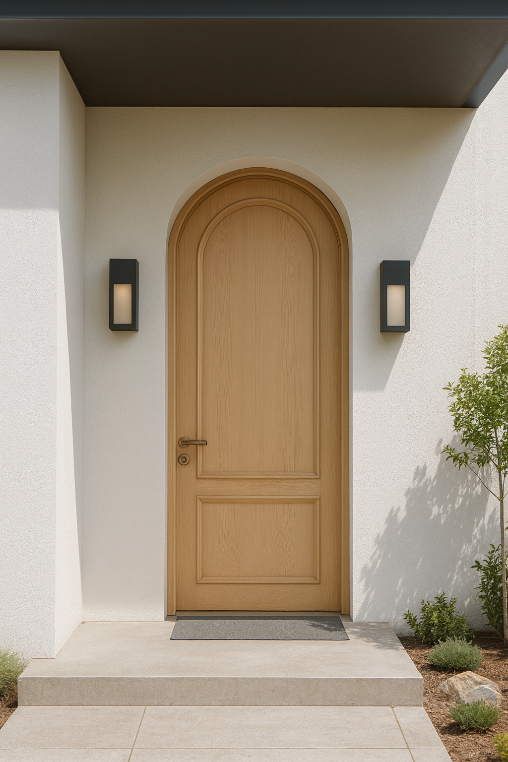 Capri Single Exterior Arched Door