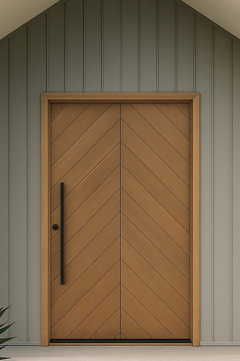 Avalon Chevron Timber Entry Exterior Door
