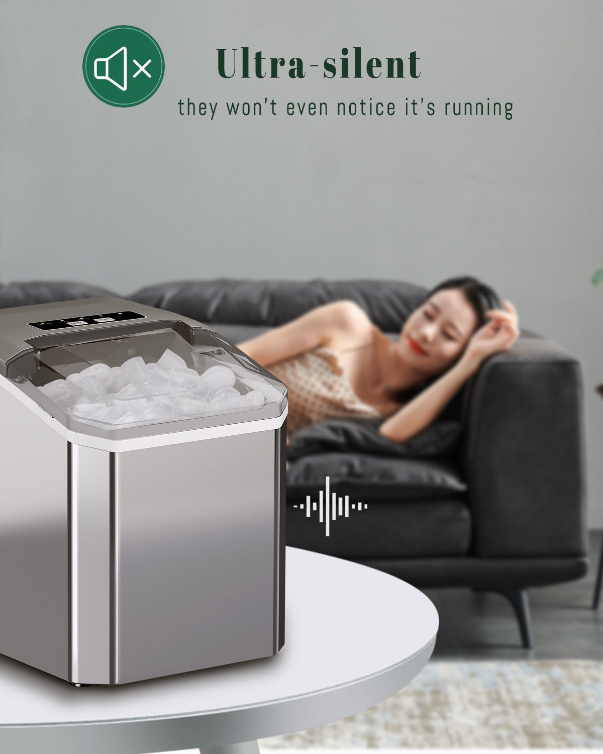 Compact Household Ice Maker – 1.3L, 110W, Multiple Colours & Voltage Options