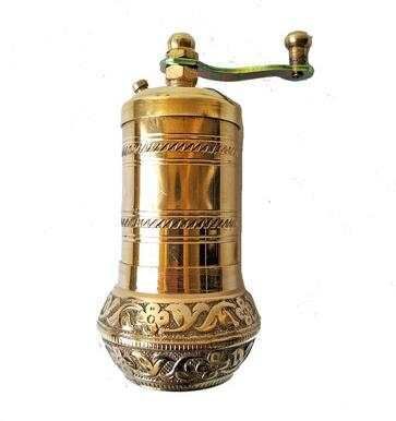Copper Alloy Manual Pepper Grinder – Antique Finish, Portable Kitchenware
