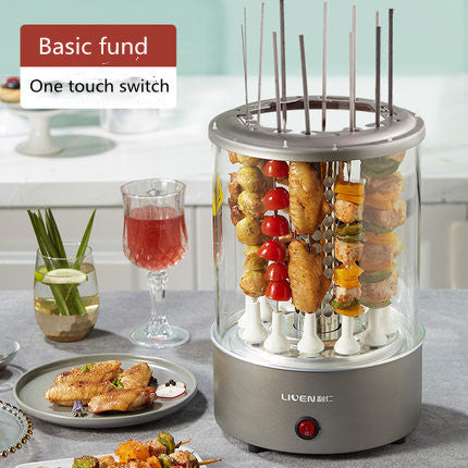 Electric BBQ Grill – 220V Automatic Rotation, Compact Design