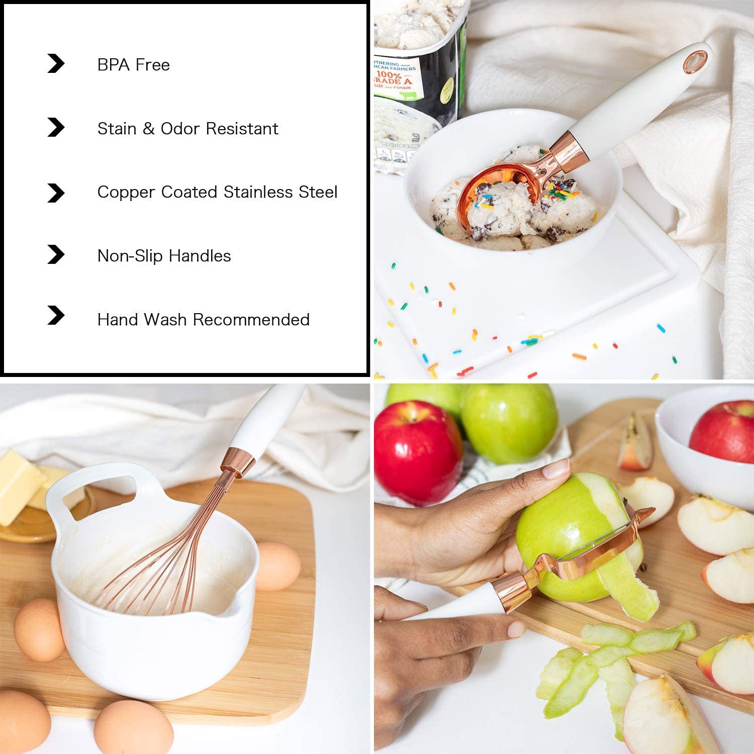 Stainless Steel Kitchen Utensil Set – 7-Piece with Modern TPR Handles