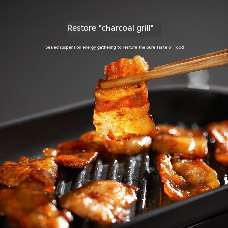 Household Electric Grill Plate – Portable BBQ, Non-Smoke, 450W