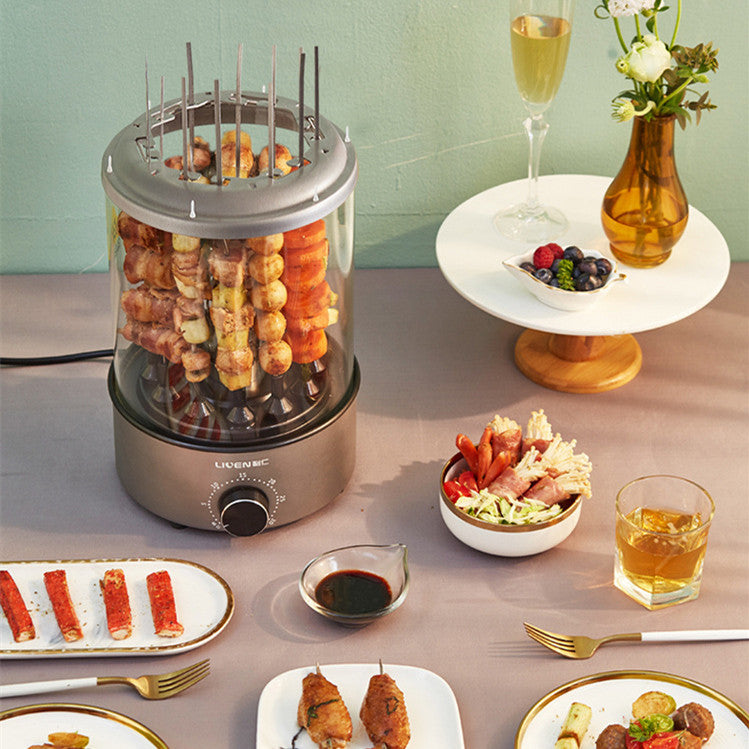 Electric BBQ Grill – 220V Automatic Rotation, Compact Design